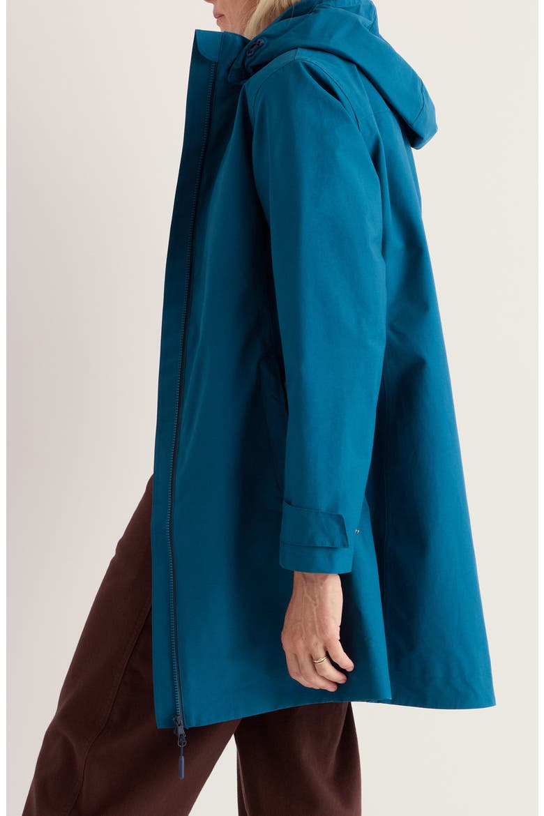 Coverack Waterproof Organic Cotton Raincoat with Removable Hood, Alternate, color, RAINCLOUD