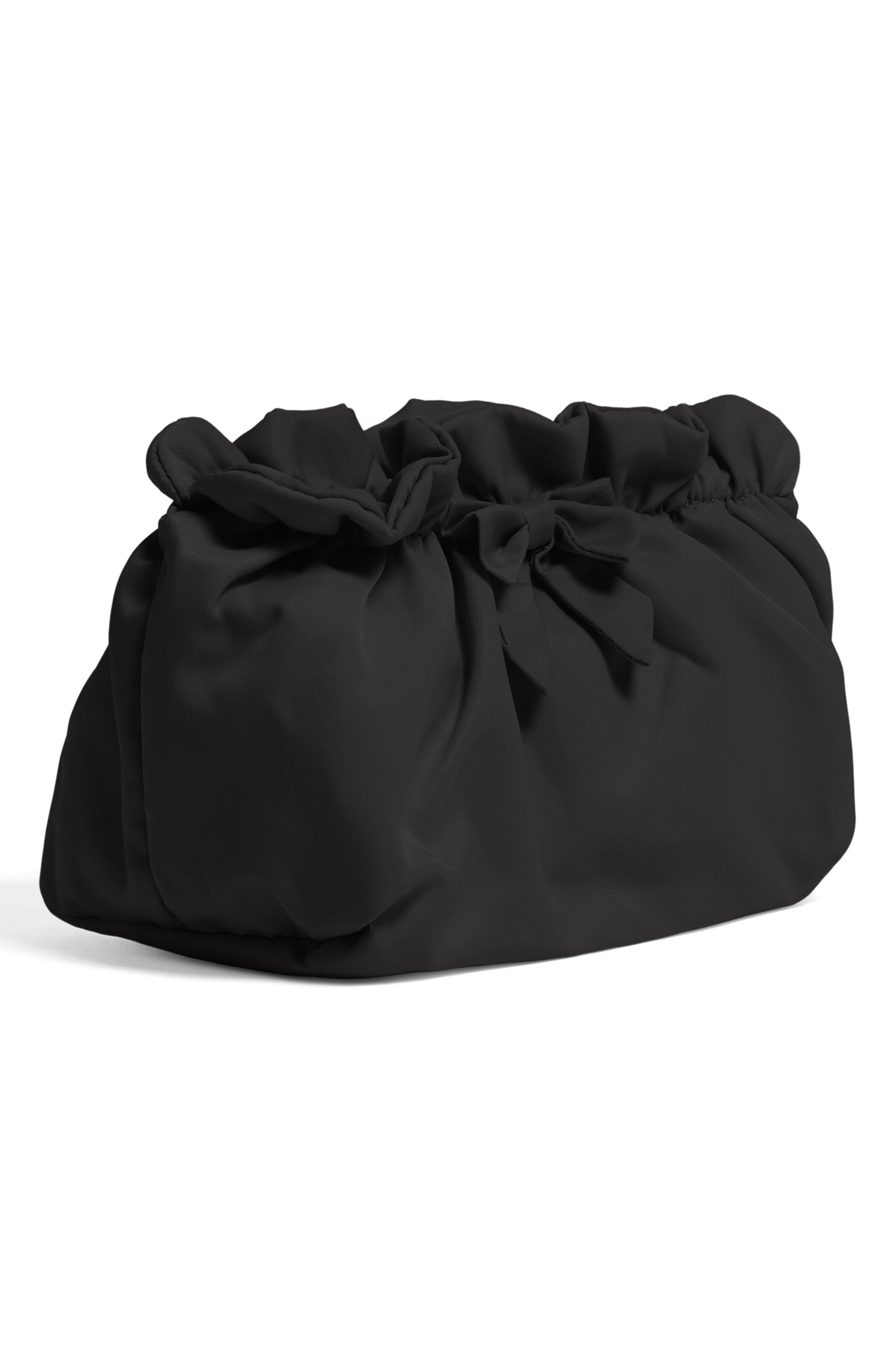 Stoney Clover Lane Bow Nylon Pouch, Alternate, color, Noir