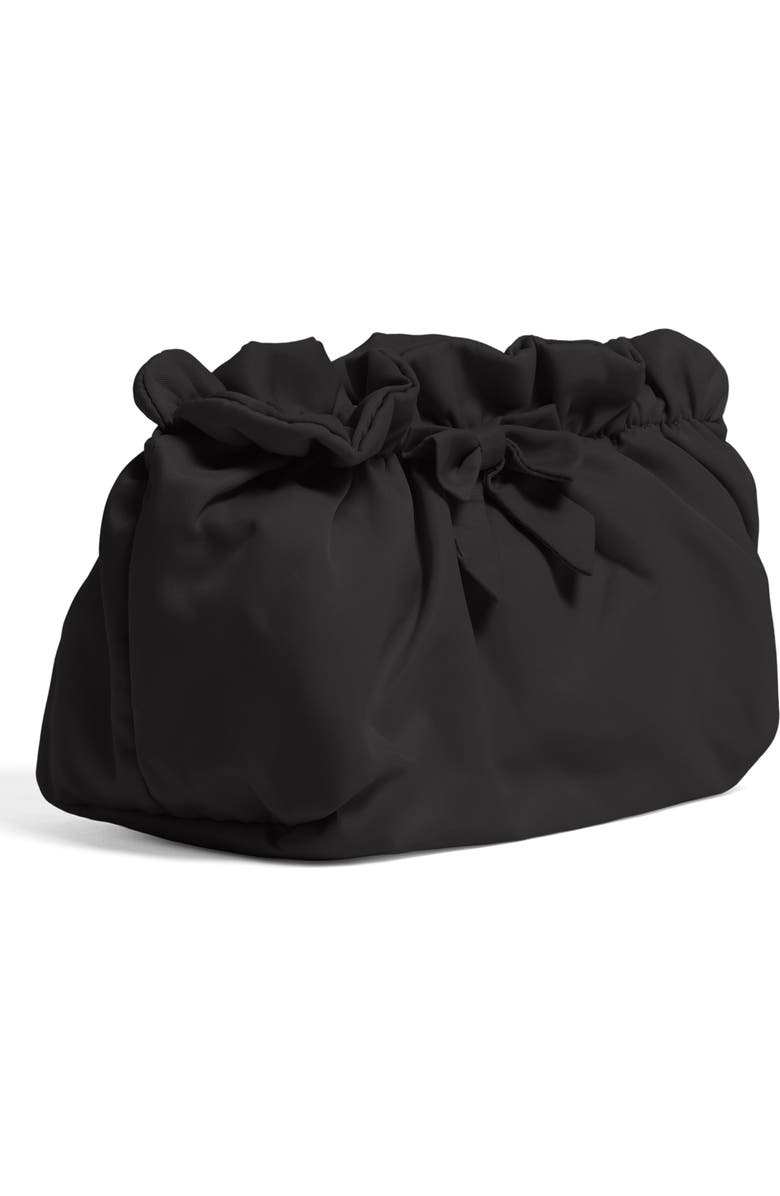 Stoney Clover Lane Bow Nylon Pouch, Alternate, color, Noir