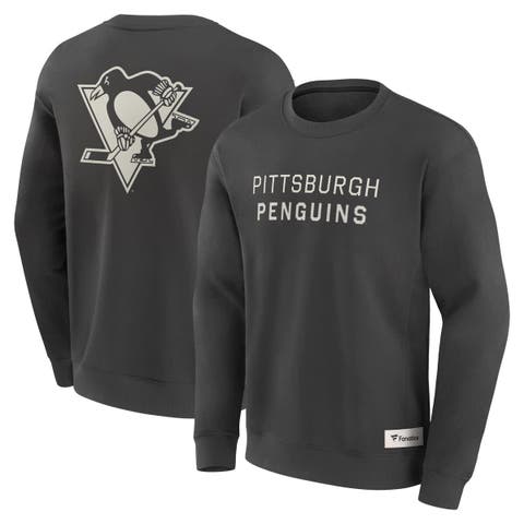 Men's Fanatics Charcoal Pittsburgh Penguins Elements Future Ground Lettering Pullover Sweatshirt