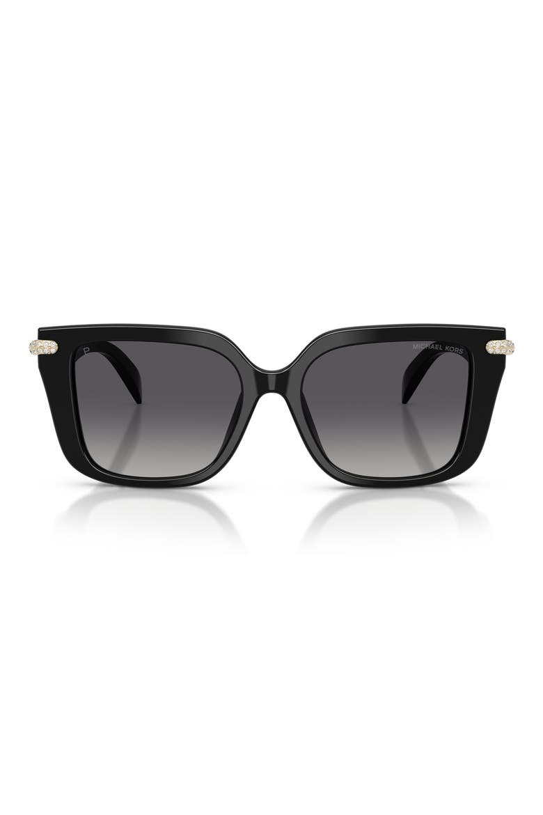 Santo Domingo 54mm Polarized Gradient Square Sunglasses, Main, color, BLACK / GREY POLAR MONO BIO