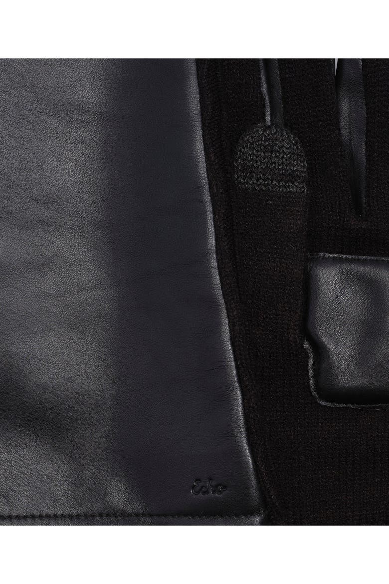 Fully Long Leather Glove, Alternate, color, Black