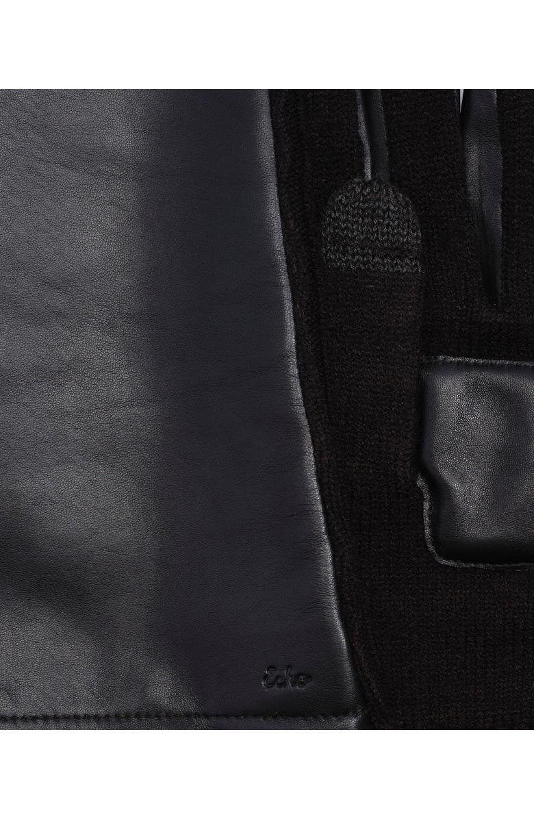 Echo Fully Long Leather Glove, Alternate, color, Black