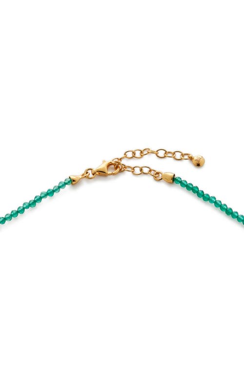 Monica Vinader Mini Nugget Beaded Long Necklace In 18ct Gold Vermeil On Silver