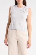 ELIE ELIE TAHARI Rosette Sleeveless Sweater