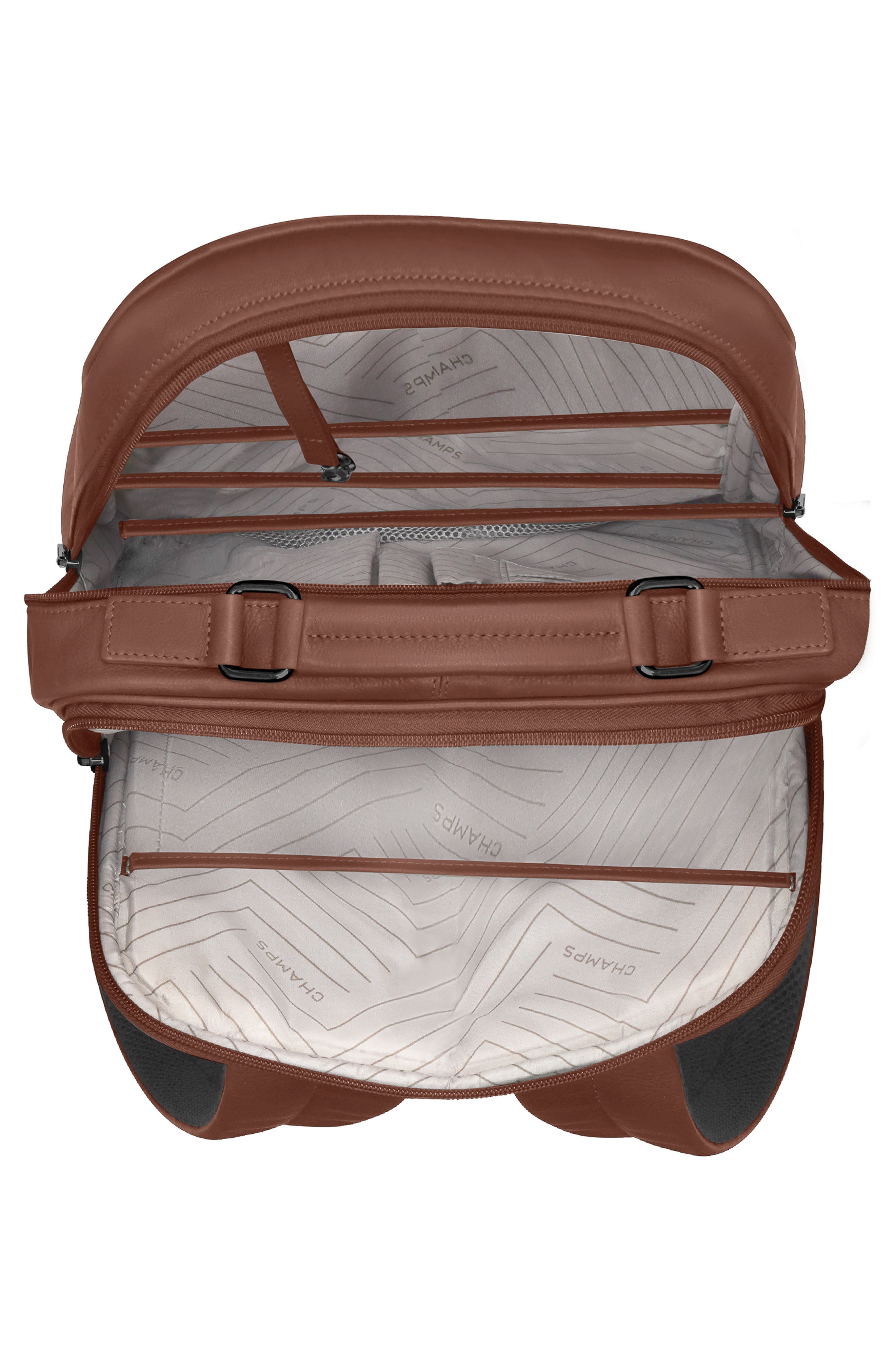 CHAMPS Onyx Modern Waterproof Backpack, Alternate, color, Brown