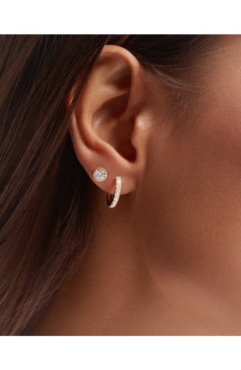 ZARUX Radiant Glow Studs, Alternate, color, Yellow Gold