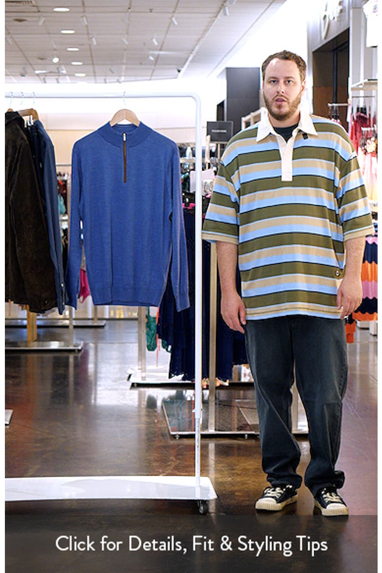 Autumn Crest Suede Trim Quarter Zip Sweater video