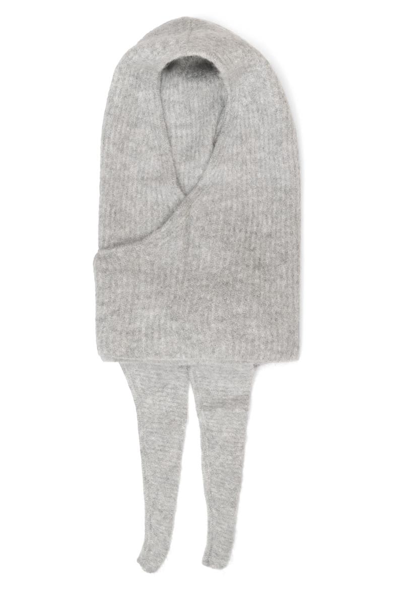 The Alpaca Blend Hooded Scarf, Alternate, color, BLIZZARD GREY
