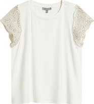 Wit & Wisdom Crochet Knit Top