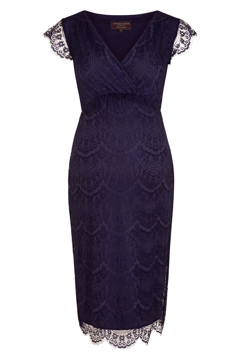 Tiffany Rose Imogen Maternity Cocktail Dress, Alternate, color, DUSKY BLUE