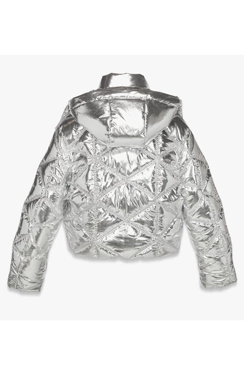 Mcm Apres-ski Quilted Puffer Jacket In Silver
