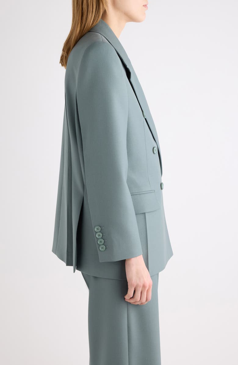 Chloé Double Breasted Light Wool Gabardine Blazer, Alternate, color, Urban Grey