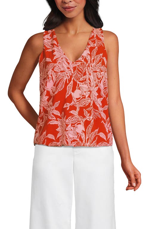 Lands' End Lightweight Jersey Blouson Vneck Tank