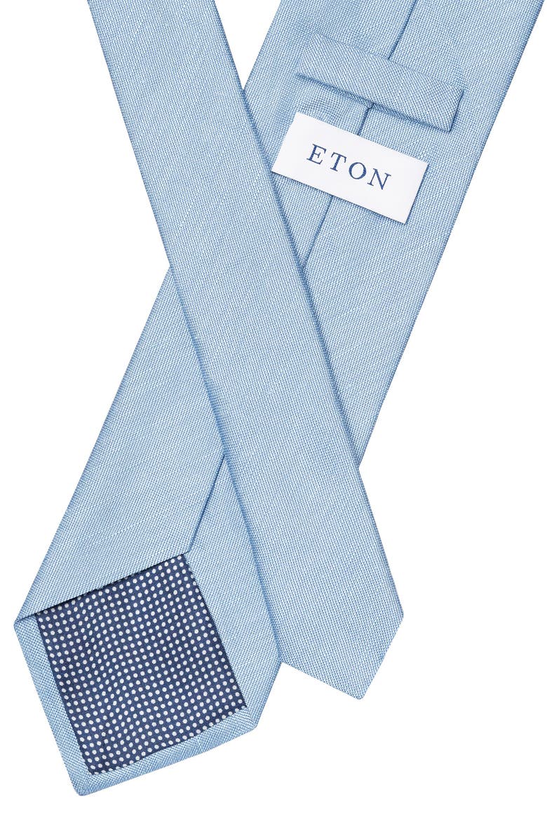 Eton Solid Silk & Linen Tie, Alternate, color,