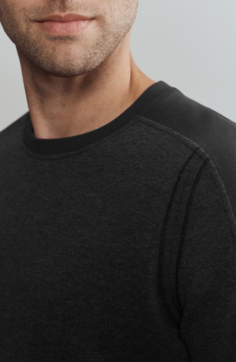 Rhone Heritage Midweight Crewneck Sweatshirt, Alternate, color, Black Heather