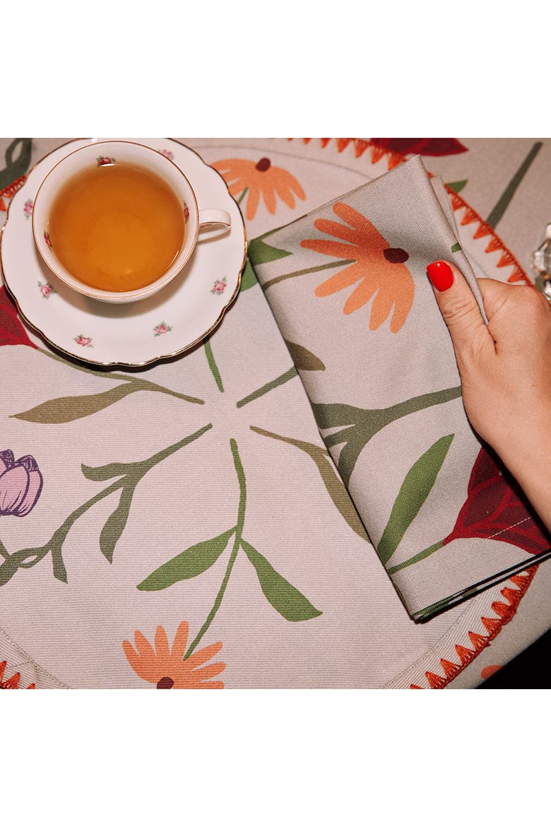 Napkins Picnic on the Meadow - Set of 6, Alternate, color, White