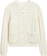 Caslon® Pointelle Stitch Cotton Cardigan