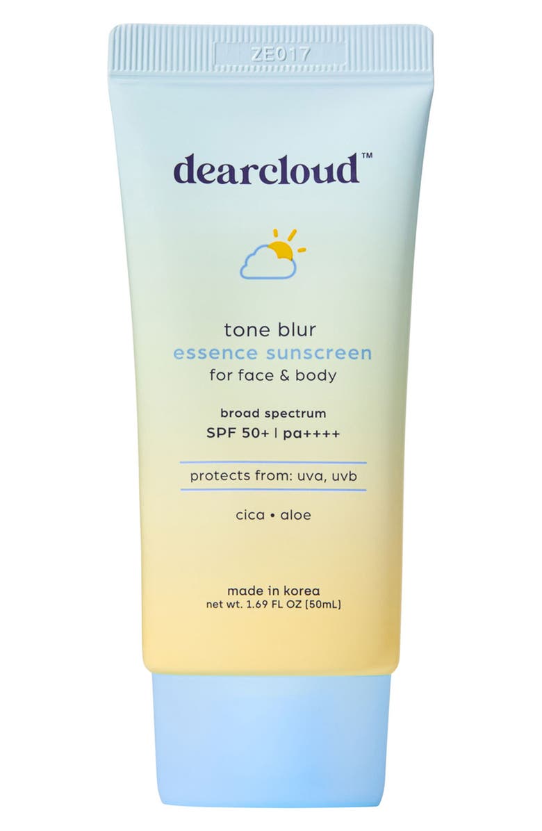 dearcloud Tone Blur Essence Sunscreen SPF 50+ PA++++, Main, color, White
