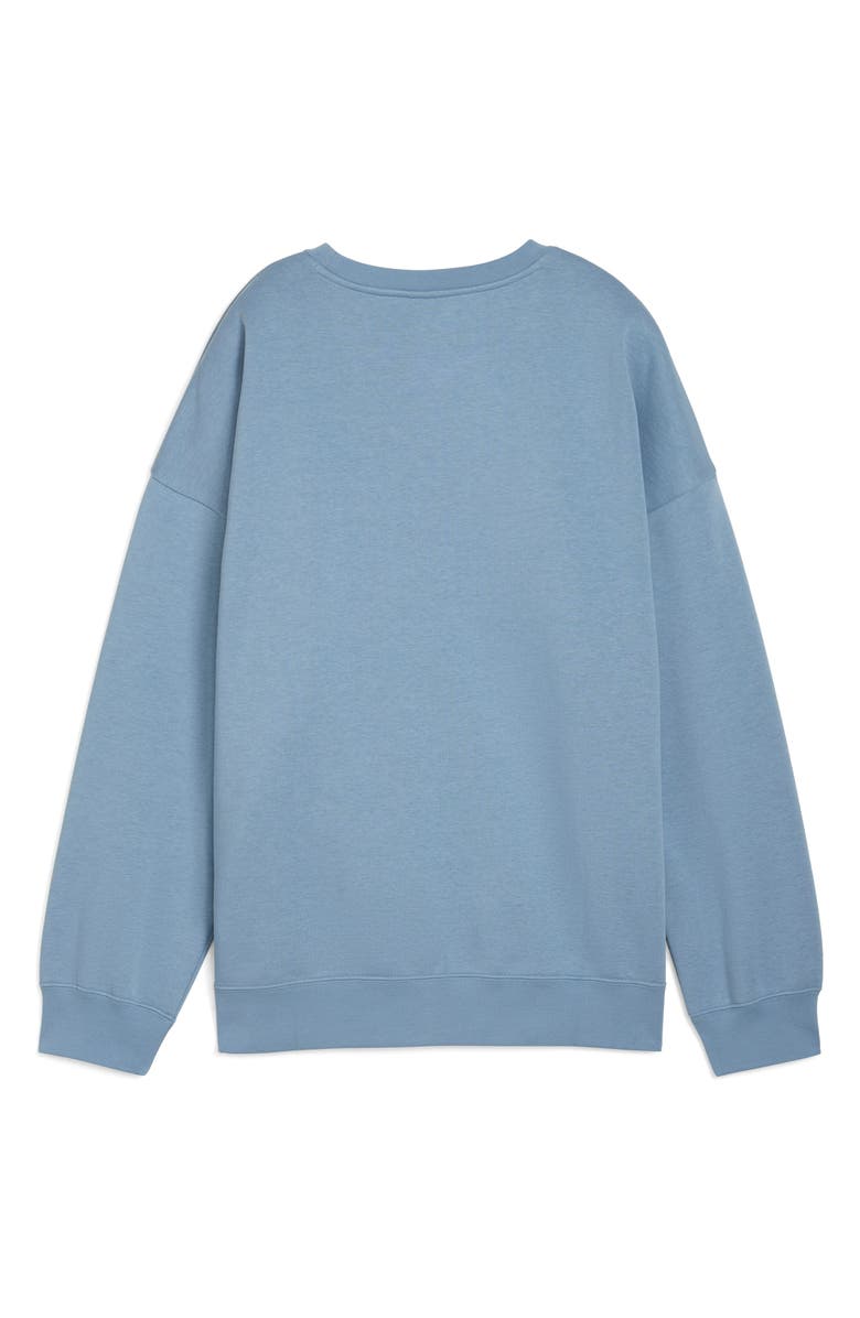 PUMA Essentials Oversize Fleece Sweatshirt, Alternate, color, Cool Blue
