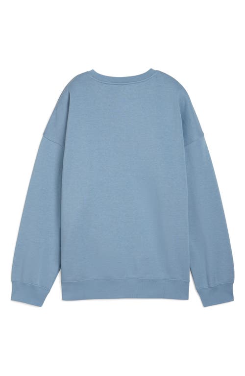 Puma Essentials Oversize Fleece Sweatshirt In Blue