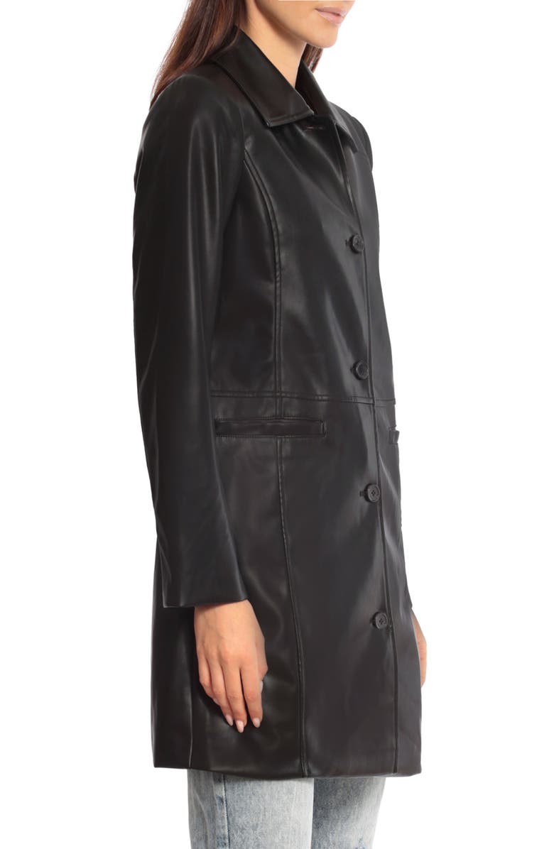Avec Les Filles Faux Leather Car Coat, Alternate, color,
