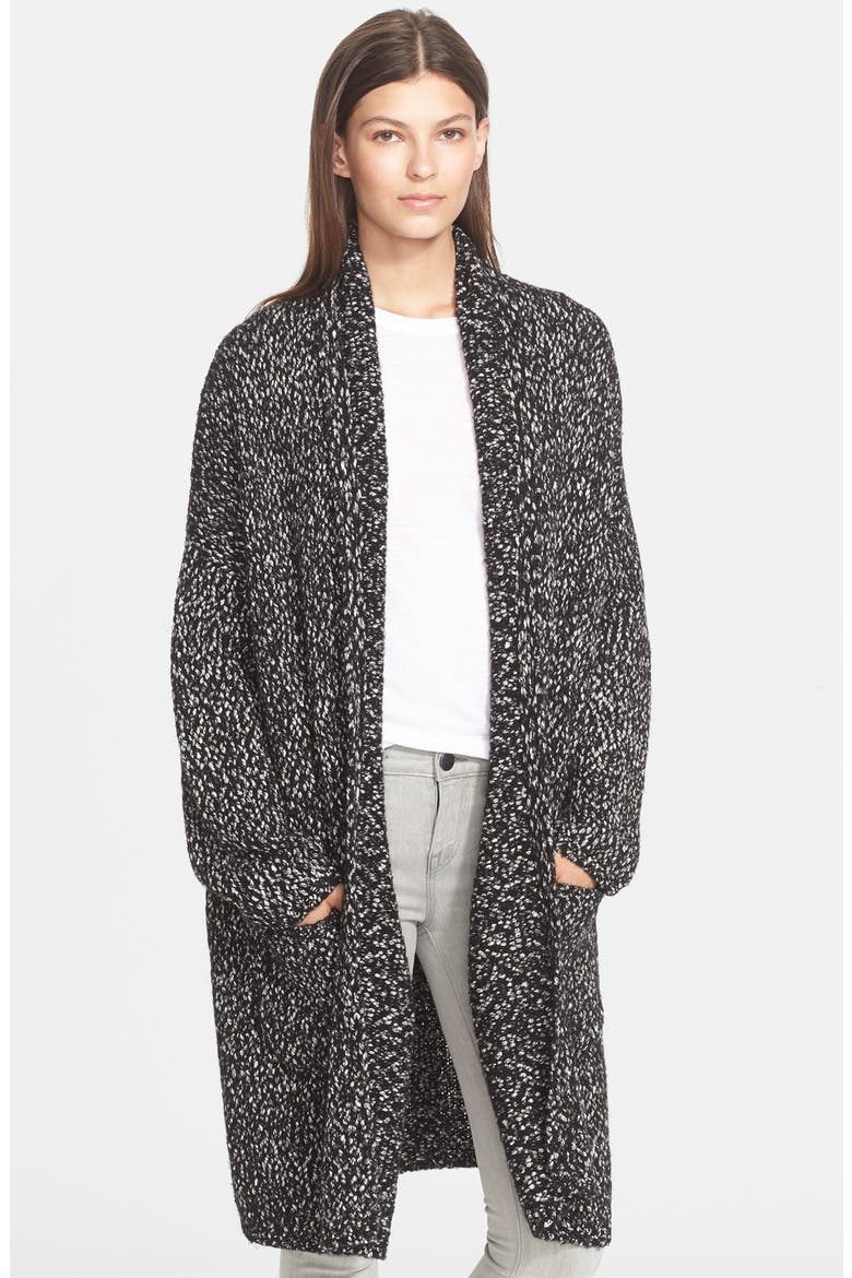 Multicolor Shawl Collar Cardigan, Main, color, BLACK