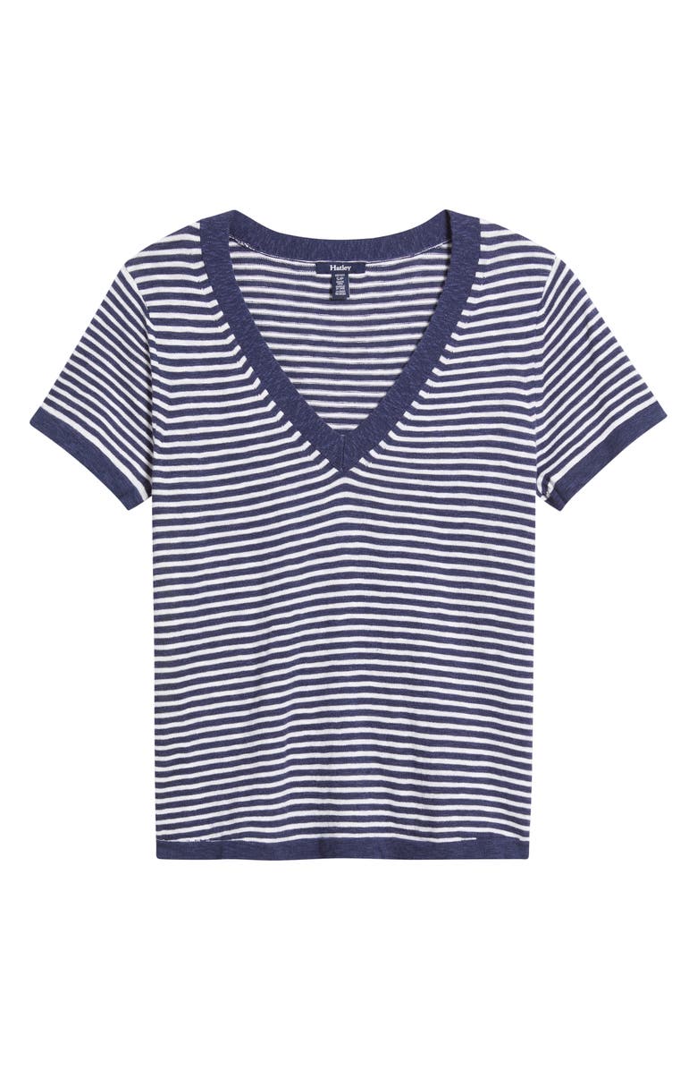 Hatley Patriot Stripe V-Neck T-Shirt, Alternate, color, 