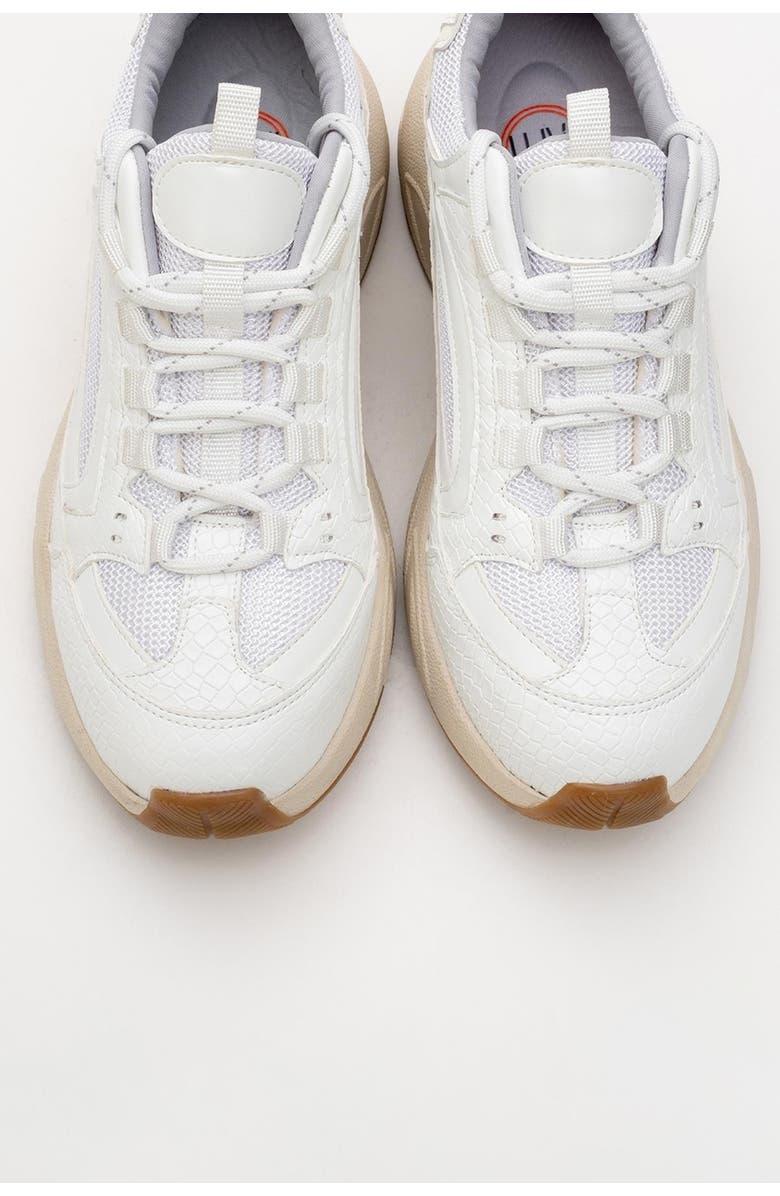 Prologue Shoes Bambi Printed Mesh Sneakers, Alternate, color, White Faux Leather