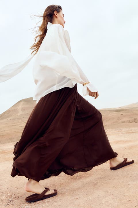Gathered modal skirt
