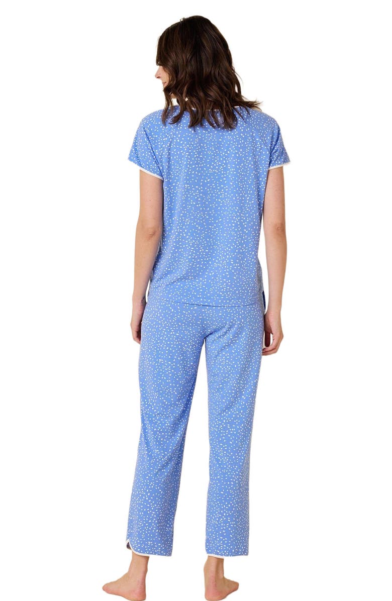 The Cat's Pajamas Pima Knit Short Sleeved Simple Set Stripes Dots, Alternate, color, Confetti Dot Provence