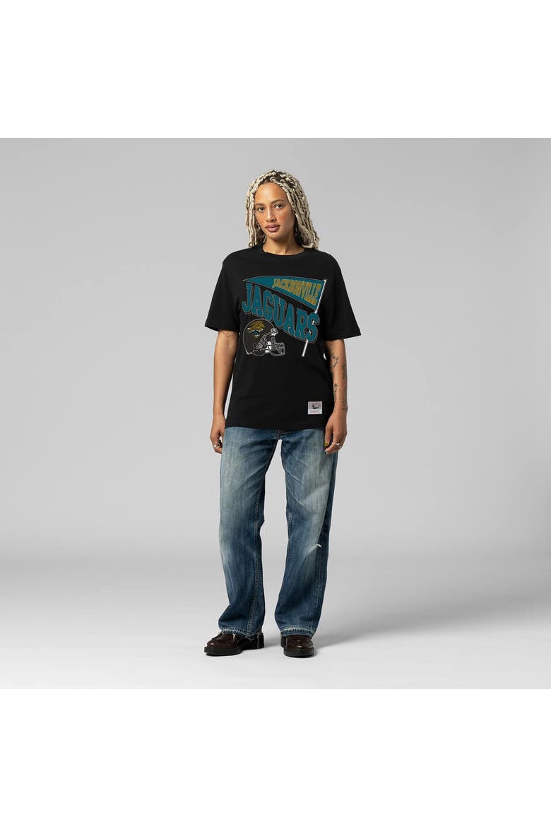 Women's Mitchell & Ness  Black Jacksonville Jaguars Team Dynamic Boyfriend T-Shirt, Alternate, color, Black