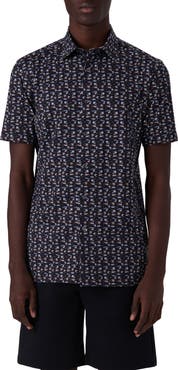 Bugatchi Milo OoohCotton® Short Sleeve Button-Up Shirt