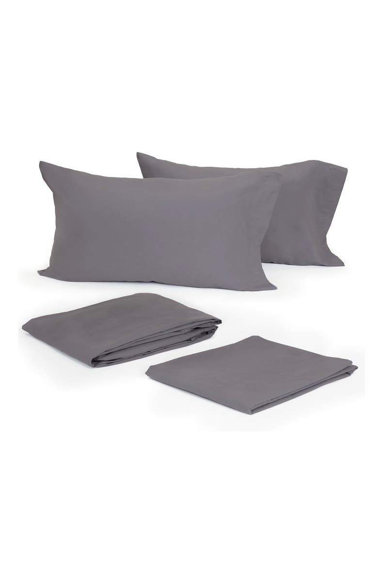 Cotton Sateen Sheet Set, Main, color, GRAPHITE