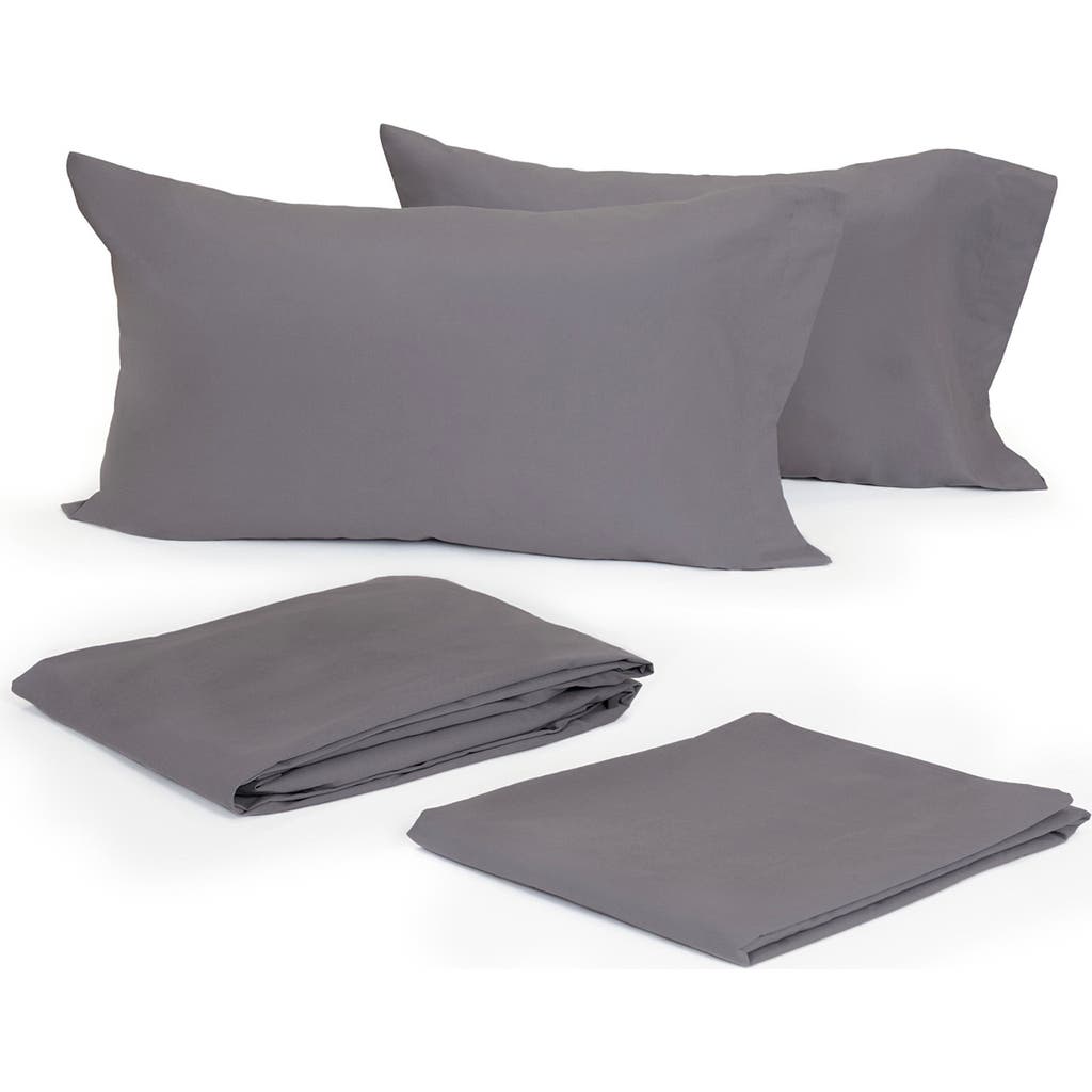 Modern Living Cotton Sateen Sheet Set In Graphite
