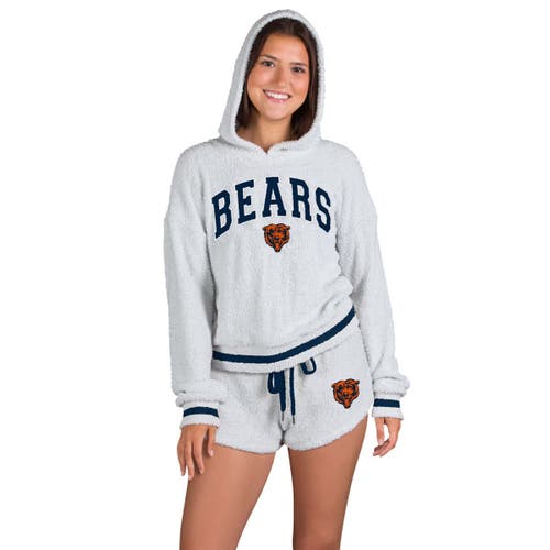 Concepts Sport Gray Chicago Bears Whitley Long Sleeve Hoodie Top & Shorts Set