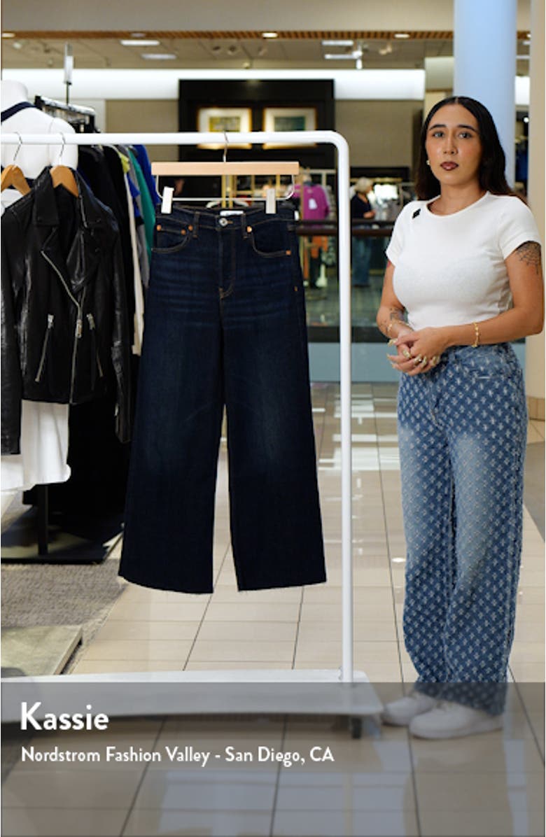 High Waist Crop Wide Leg Jeans, sales video thumbnail