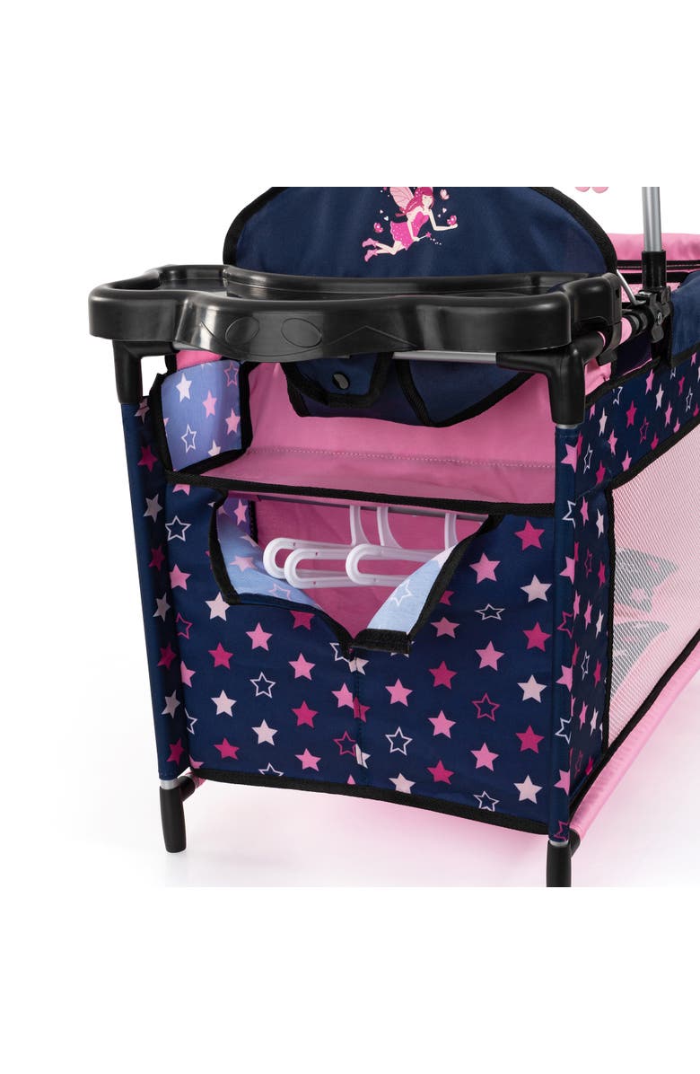 Bayer Design Navy & Pink Multibed Playpen For Dolls With Highchair & Mobile, Alternate, color, Multicolored