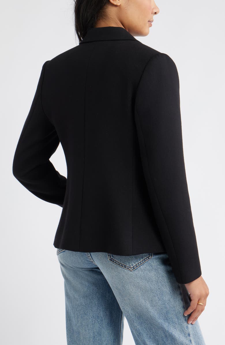Caslon<sup>®</sup> Double Breasted Twill Blazer, Alternate, color, Black