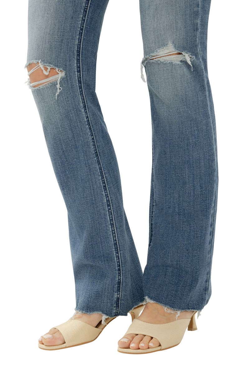 Suki Curvy Mid Rise Slim Bootcut Jeans, Alternate, color, KICKIN' IT