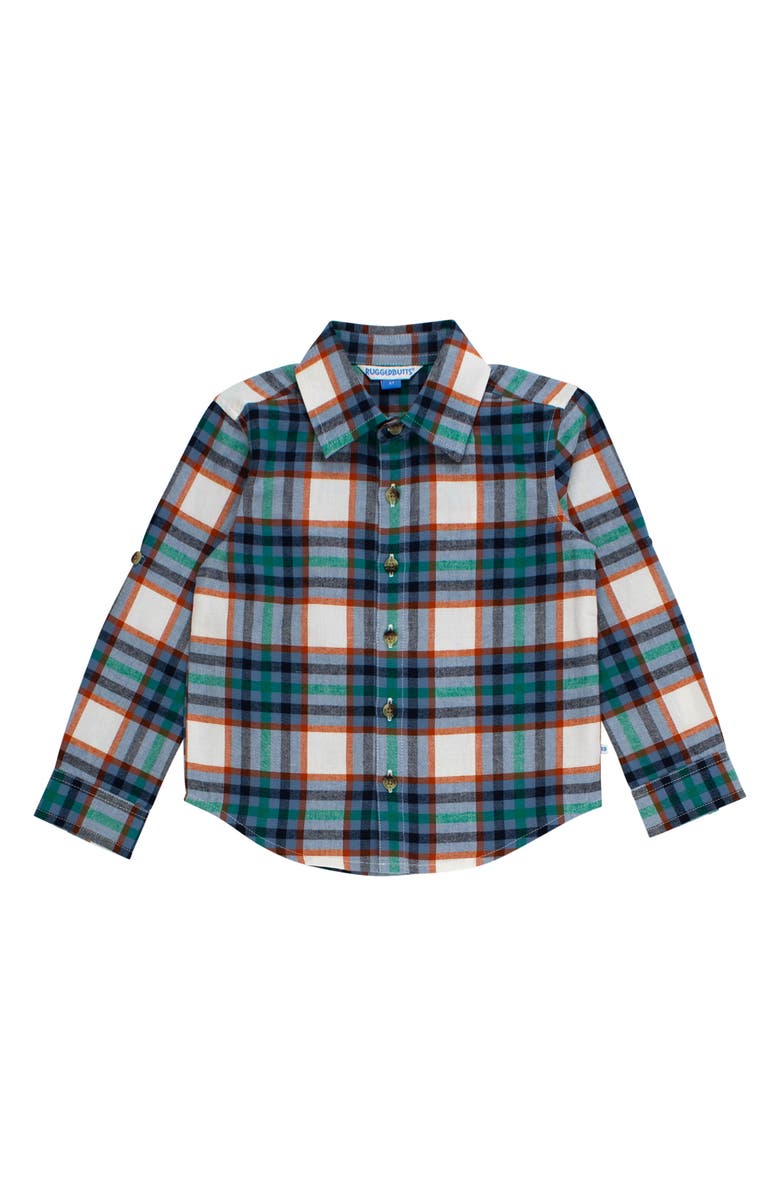 RuggedButts Peyton Plaid Cotton Button-Up Shirt, Main, color, Blue