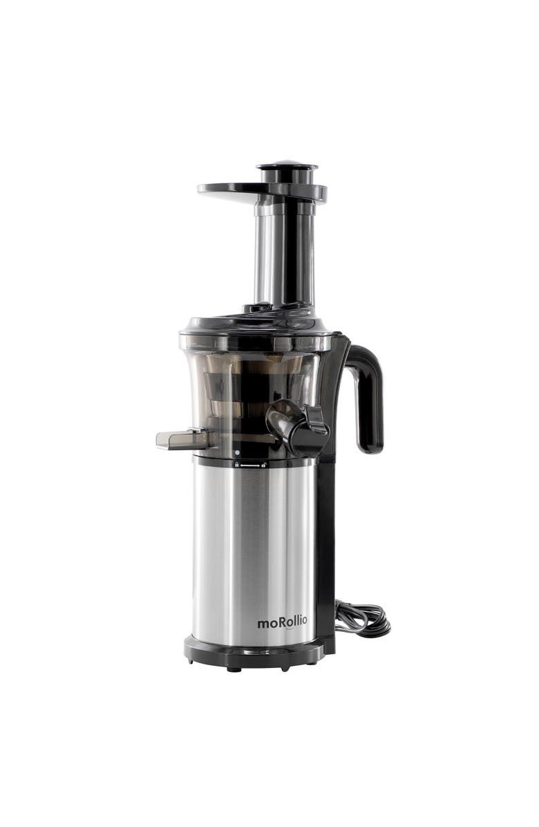 Morollio 200 Watt Masticating Slow Juicer for Vegetables and Fruit, Main, color, Silver