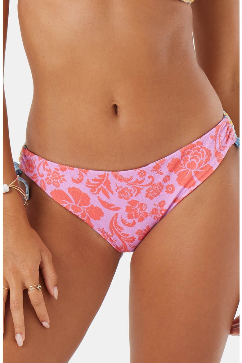 Tapestry Patchwork Hipster Bikini Bottoms, Alternate, color, RED MULTI