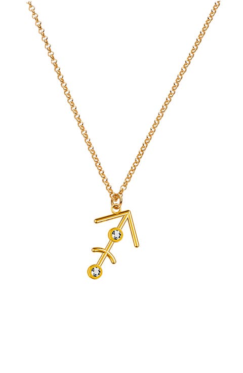 Give Me a Sign Zodiac Name Necklace - Gold Vermeil