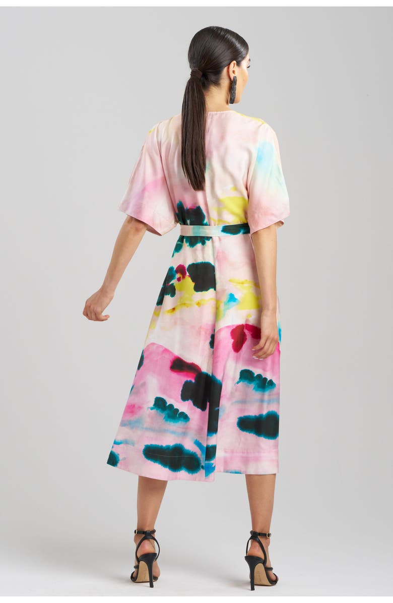 Natori Akiko - Printed Cotton Silk Twill Kimona Wrap, Alternate, color, Multi