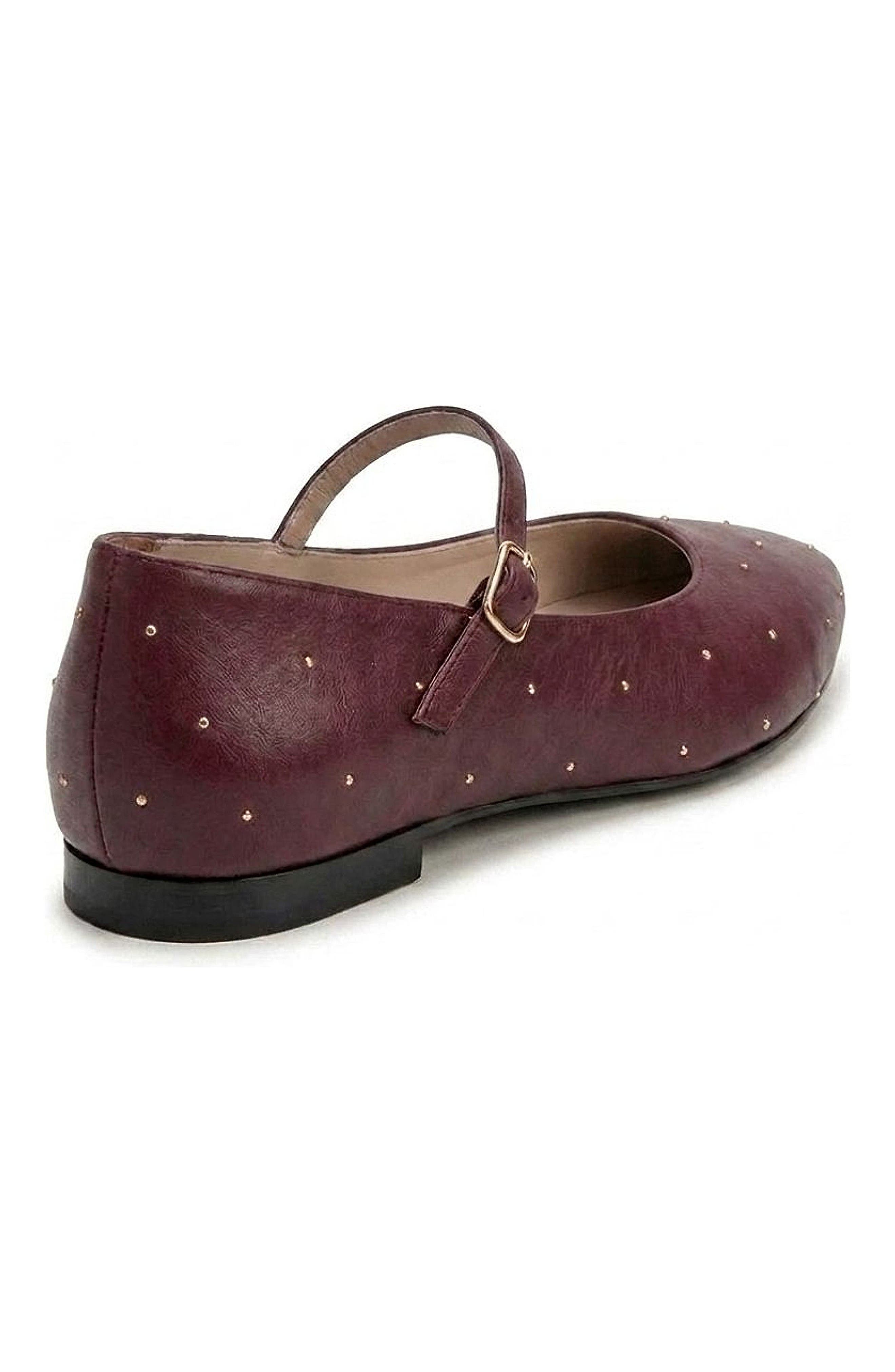 Clara Flat Sandal, Alternate, color, Burgundy