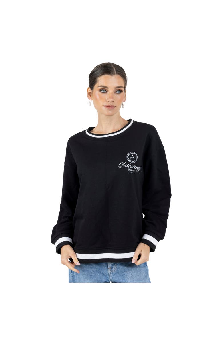 AKALIA Lisa Printed Round Neck Pullover Sweatshirt, Alternate, color, 