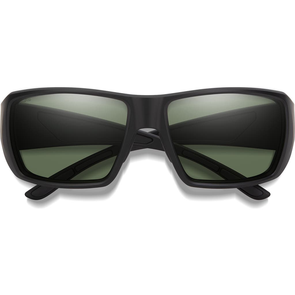 Smith Guide's Choice 58mm Chromapop™ Polarized Wraparound Sunglasses In Black