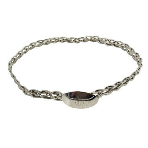 Vintage 1970s-80s Braided Silvertone Stretch Snake Belt