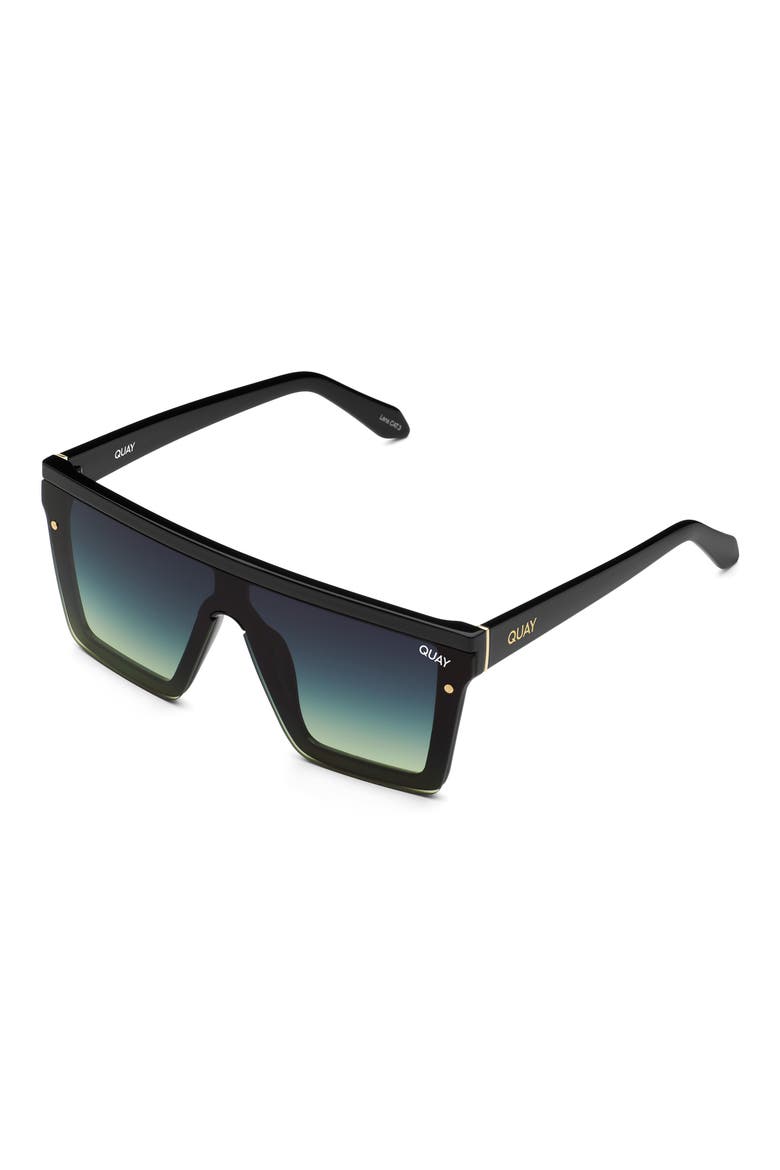 Hindsight 56mm Shield Sunglasses, Alternate, color, BLK SMKGRN